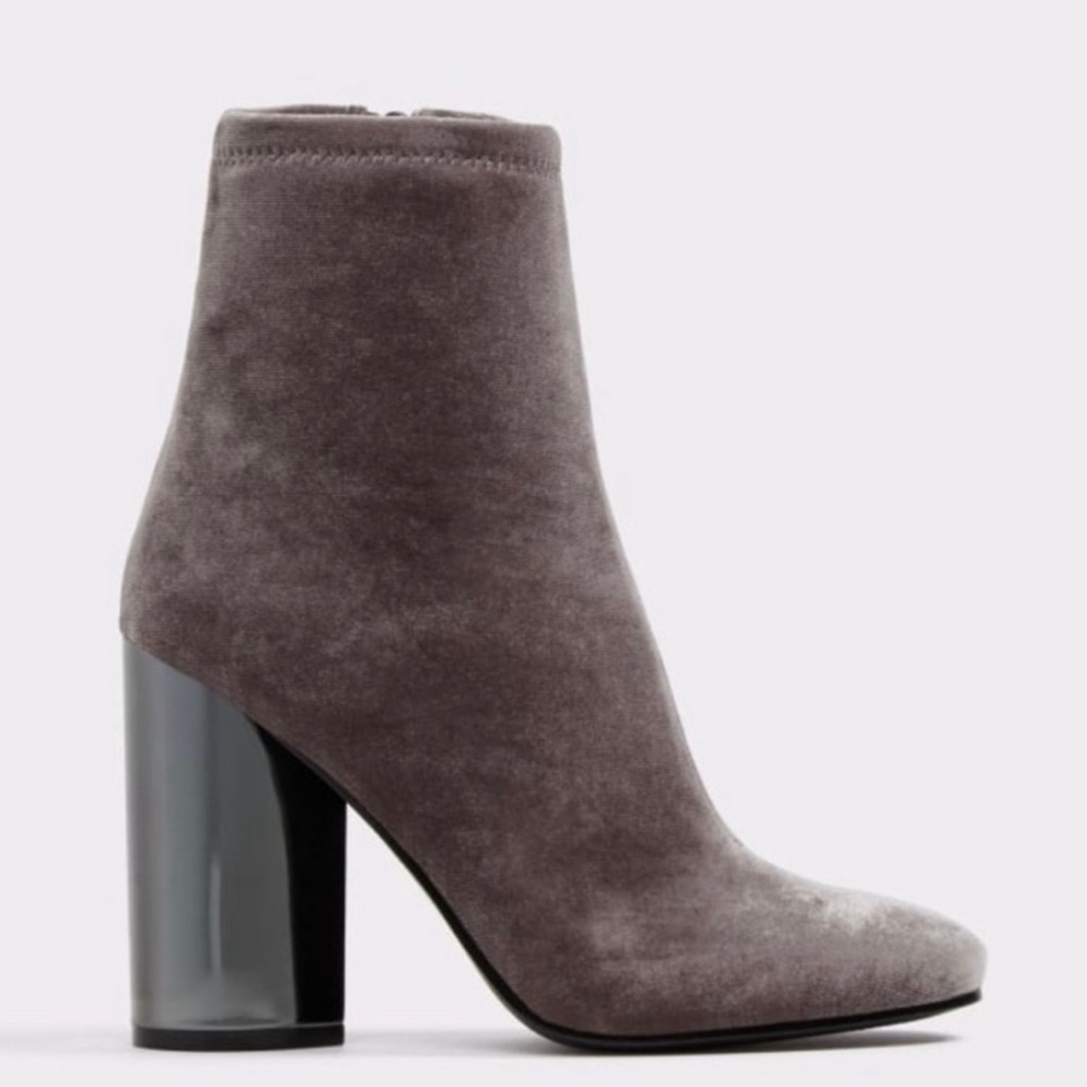 Aldo Velvet Heeled Boots